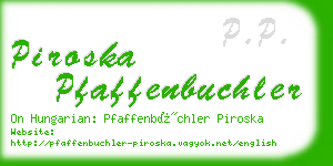 piroska pfaffenbuchler business card